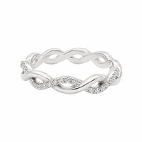 Allyanna Gifts - Women's Moissanite Pave Twisted Eternity Ring Band