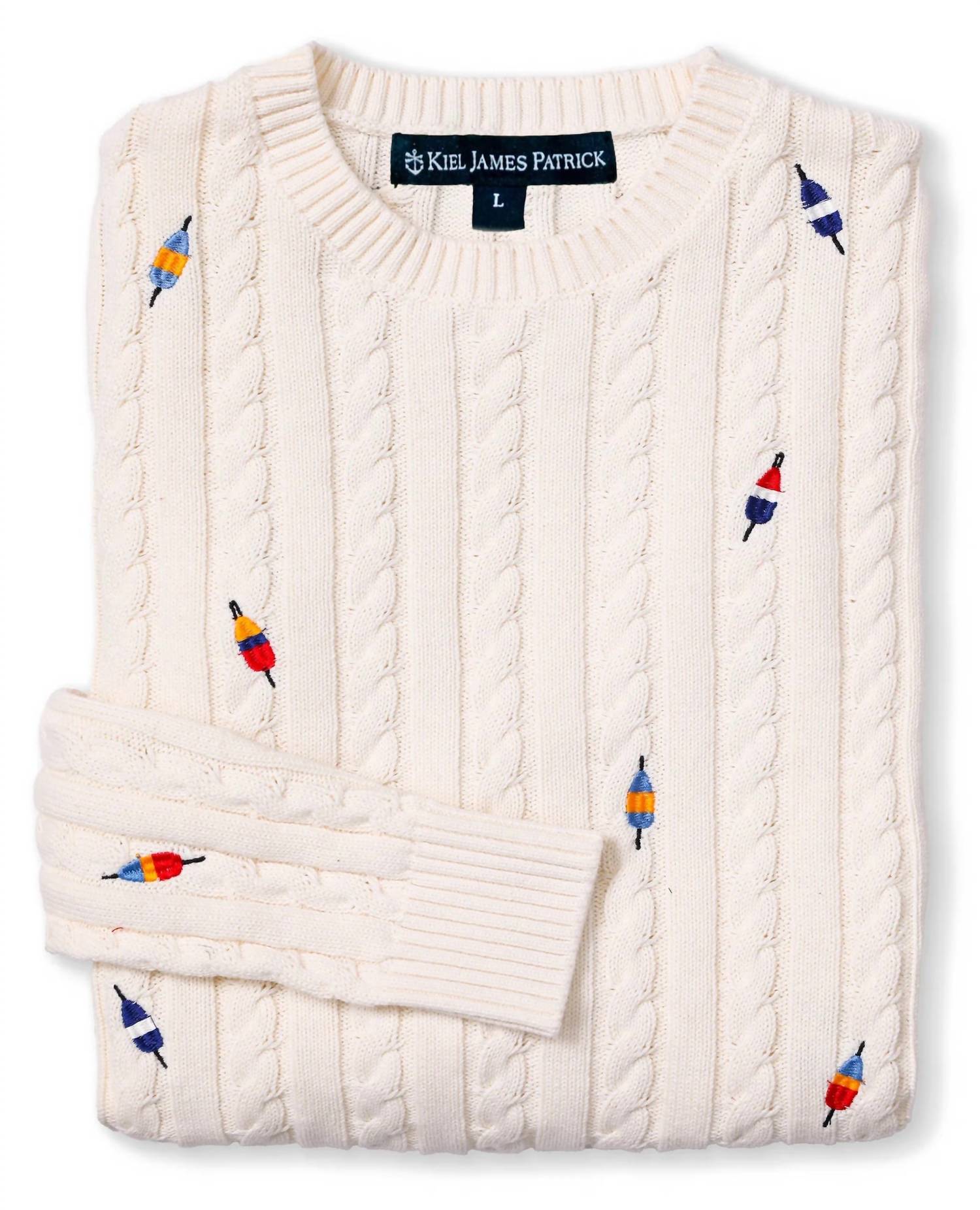 Kiel James Patrick - Women's Buoy Embroidered Cable Knit Sweater