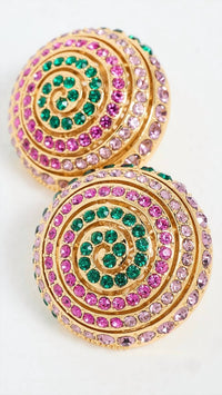 Lele Sadoughi - Women's Spiral Button Earrings