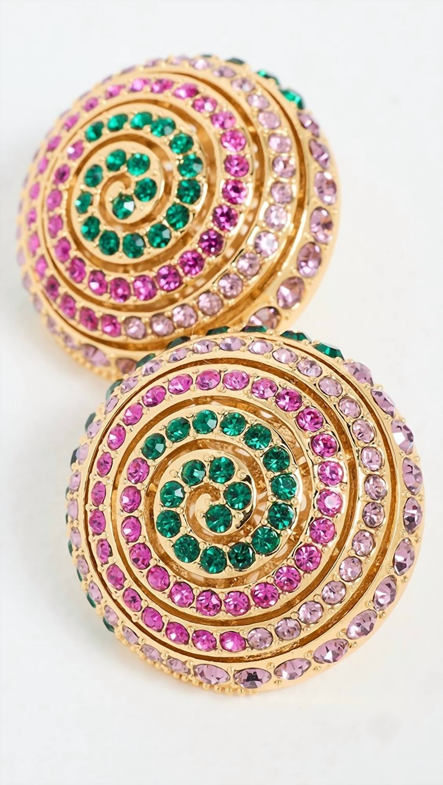 Lele Sadoughi - Women's Spiral Button Earrings