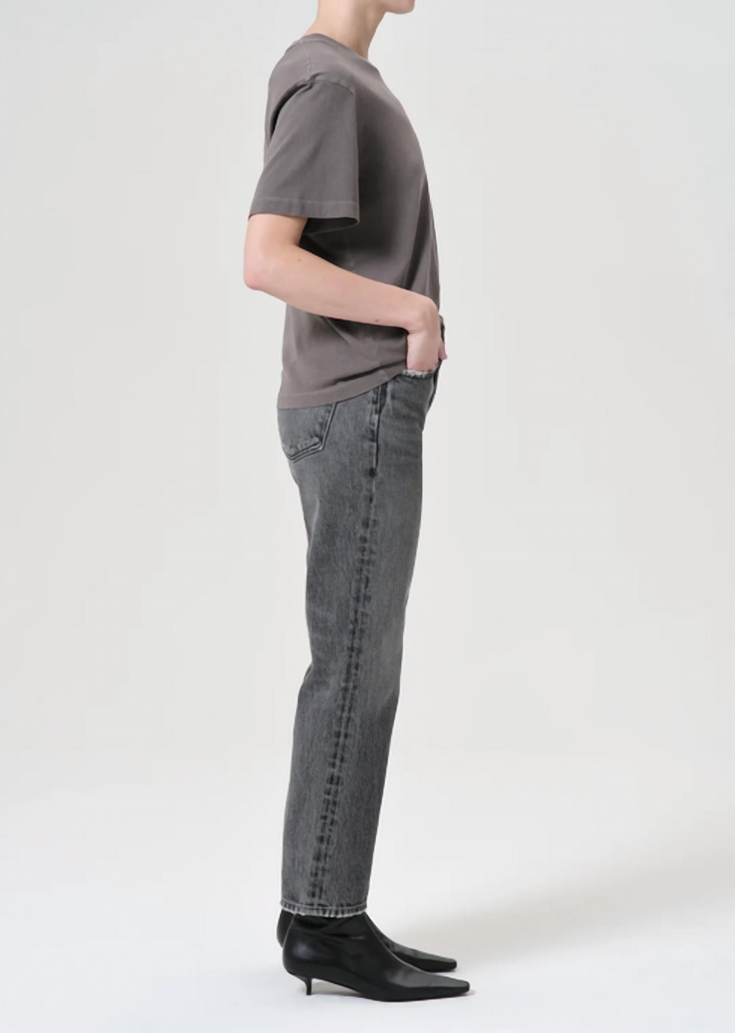 AGOLDE Valen Mid-rise Vintage Straight Jean in spirit - women's jeans - alternate view