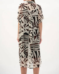 Joseph Ribkoff - tropical print straight blouse