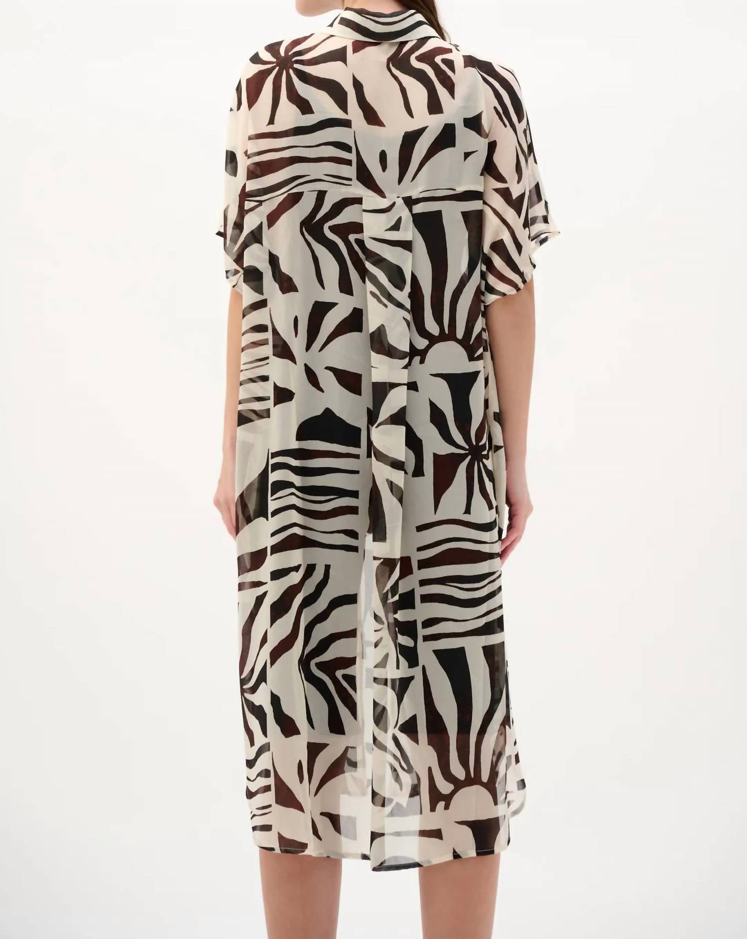 Joseph Ribkoff - tropical print straight blouse