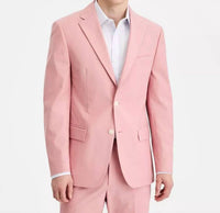 Tommy Hilfiger Men's Modern-fit Flex Stretch Chambray Suit Separates Jacket in pink - men's jacket