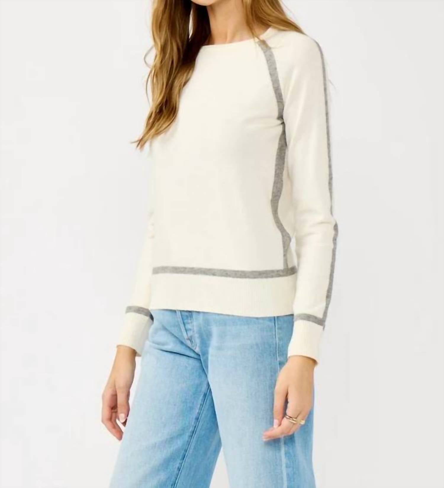 Lovestitch - Posh Border Striped Pullover Sweater