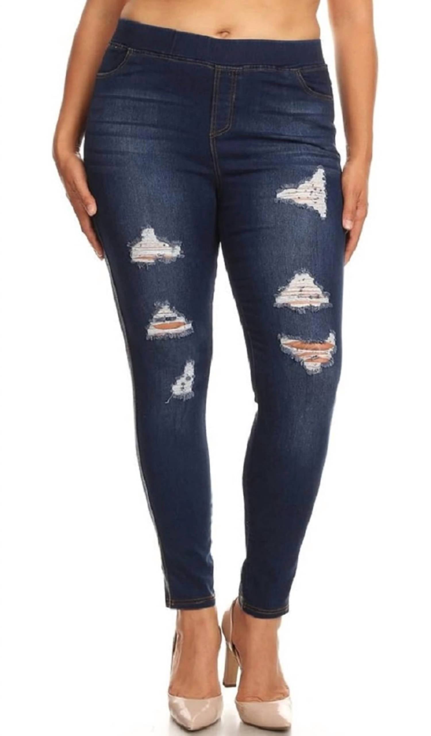 Jvini - Brenda’s Distressed Denim Jeggings