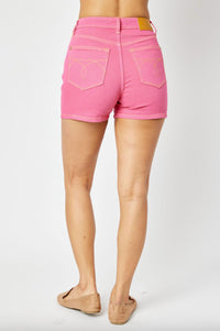 Judy Blue - Women's Garment Dyed Pocket Embroidery Shorts