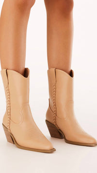 BiLLiNi Women's Ellenora Western Booties in desert - women's shoe - alternate view