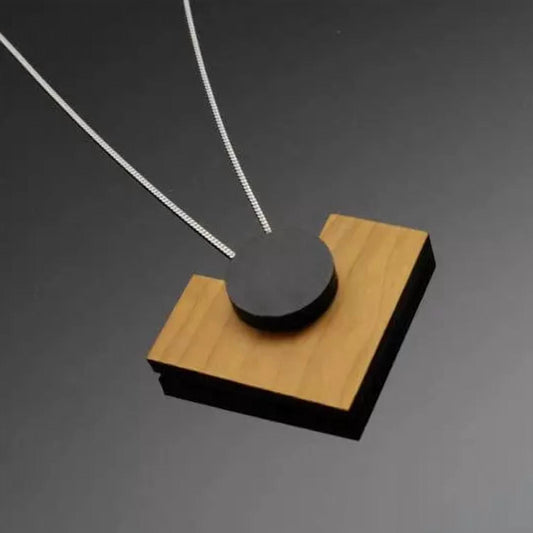 Rowena Sheen - Women's Wood Geometric Pendant
