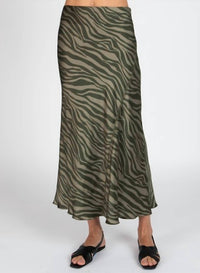 Atm - Women's Silk Charmeuse Maxi Skirt