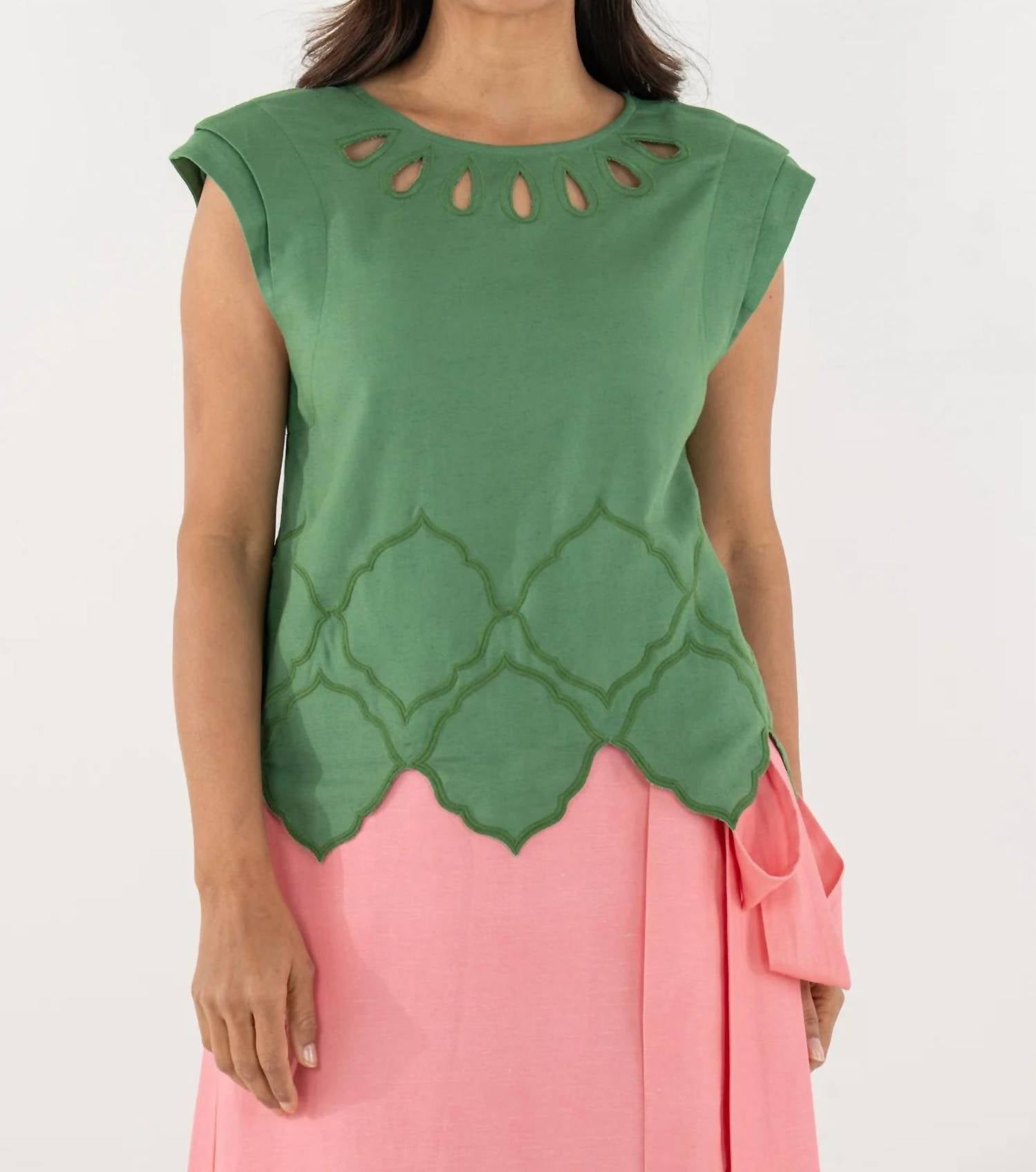 Emily McCarthy Hatti Tank in green - women's blouse