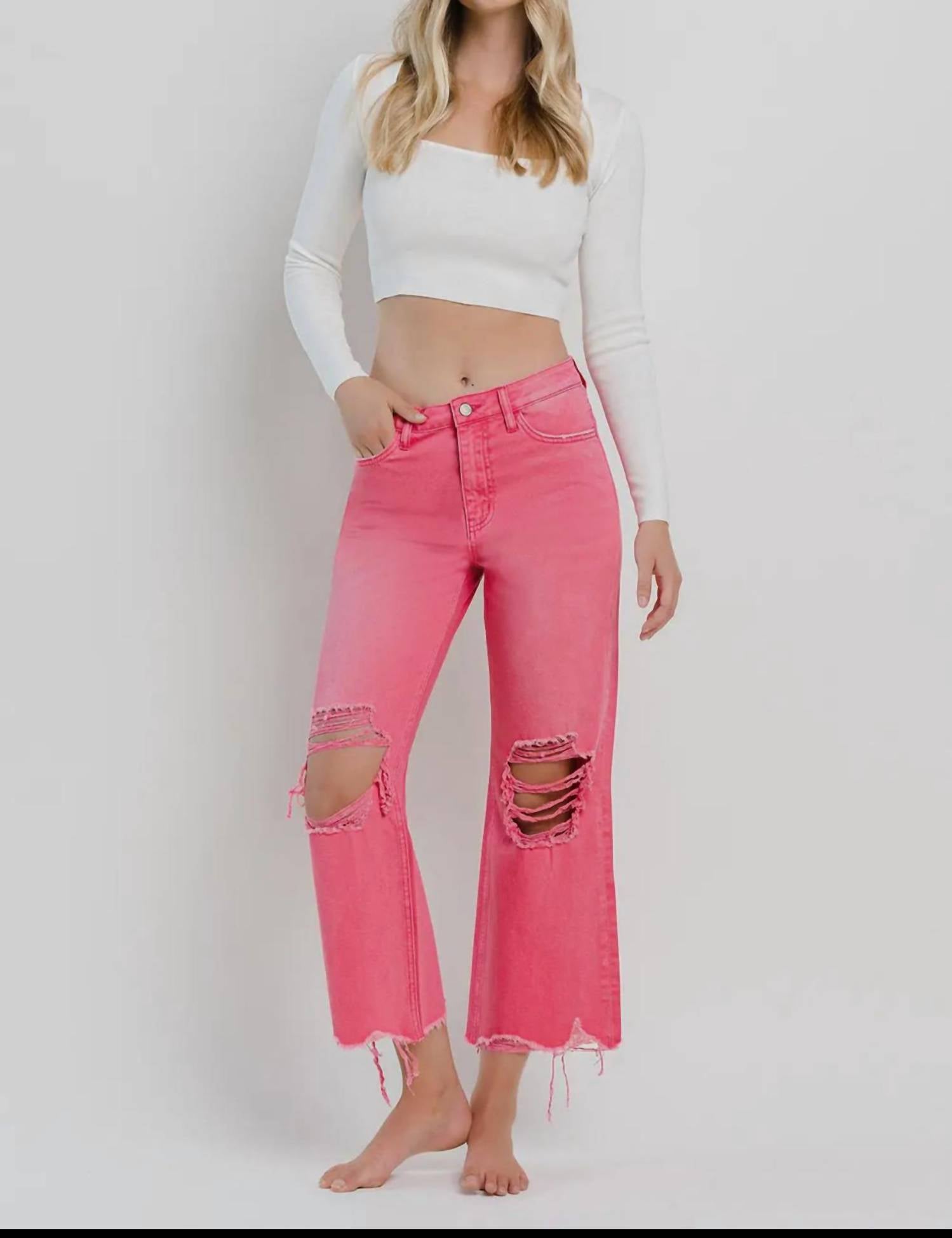 Vervet By Flying Monkey - 90's Vintage High Rise Crop Flare Jeans
