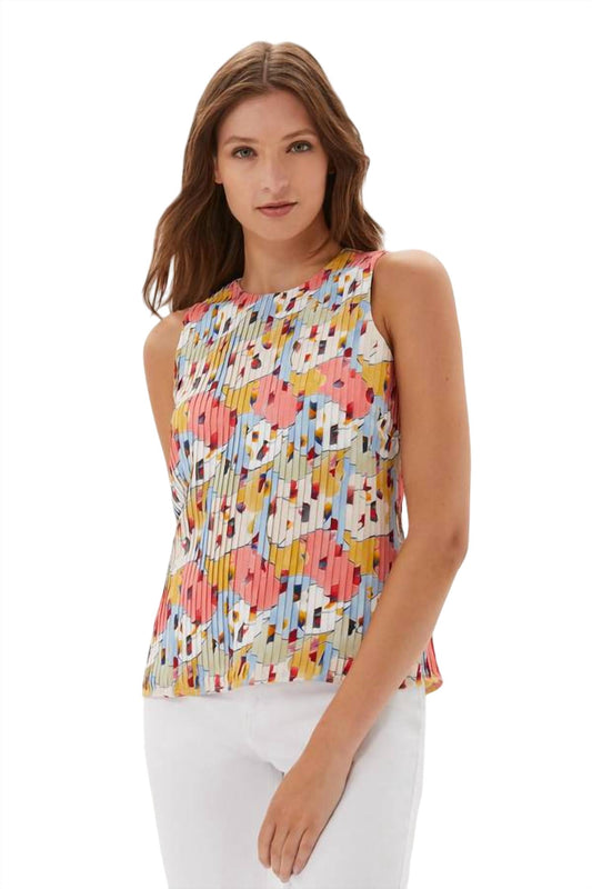 Ecru - Watson Pleated Sleeveless Top