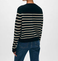 White + Warren - Women's Cashmere Striped Crew Top