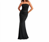 Faviana - Strapless Mesh Dress With Exposed Corset Boning And Sparkly Crystals