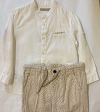 Mayoral - Boy's Linen Striped Pants Set