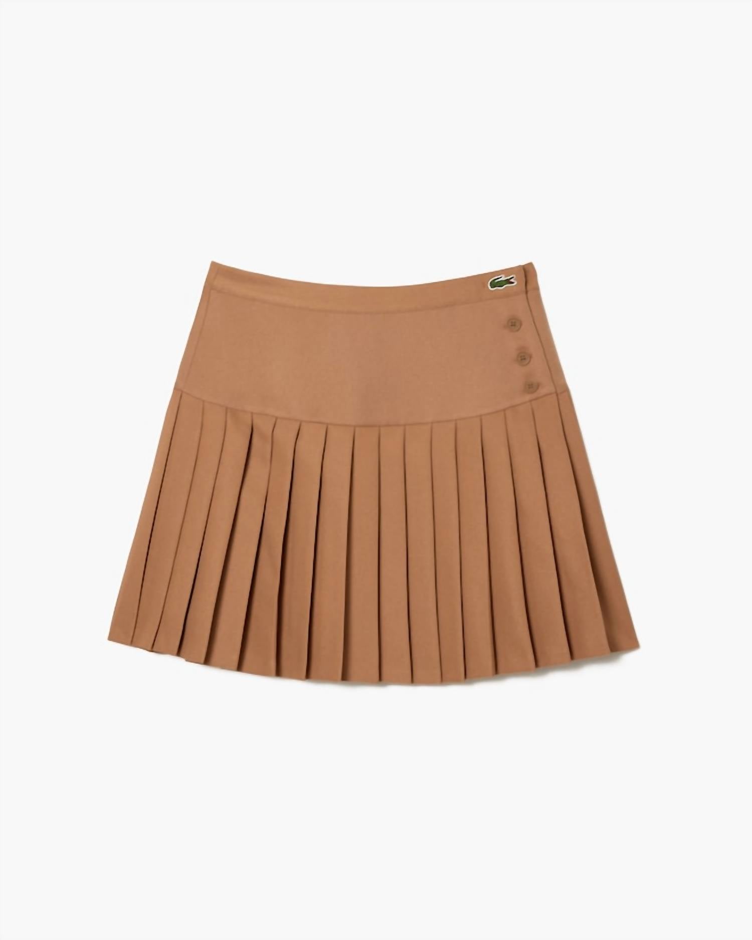 Lacoste - Pleated Button Waist Skirt