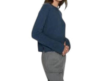 Autumn Cashmere - Cropped Boxy Crew Sweater With Slits