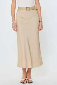 Current Air - Crystal Linen Blend Midi Skirt