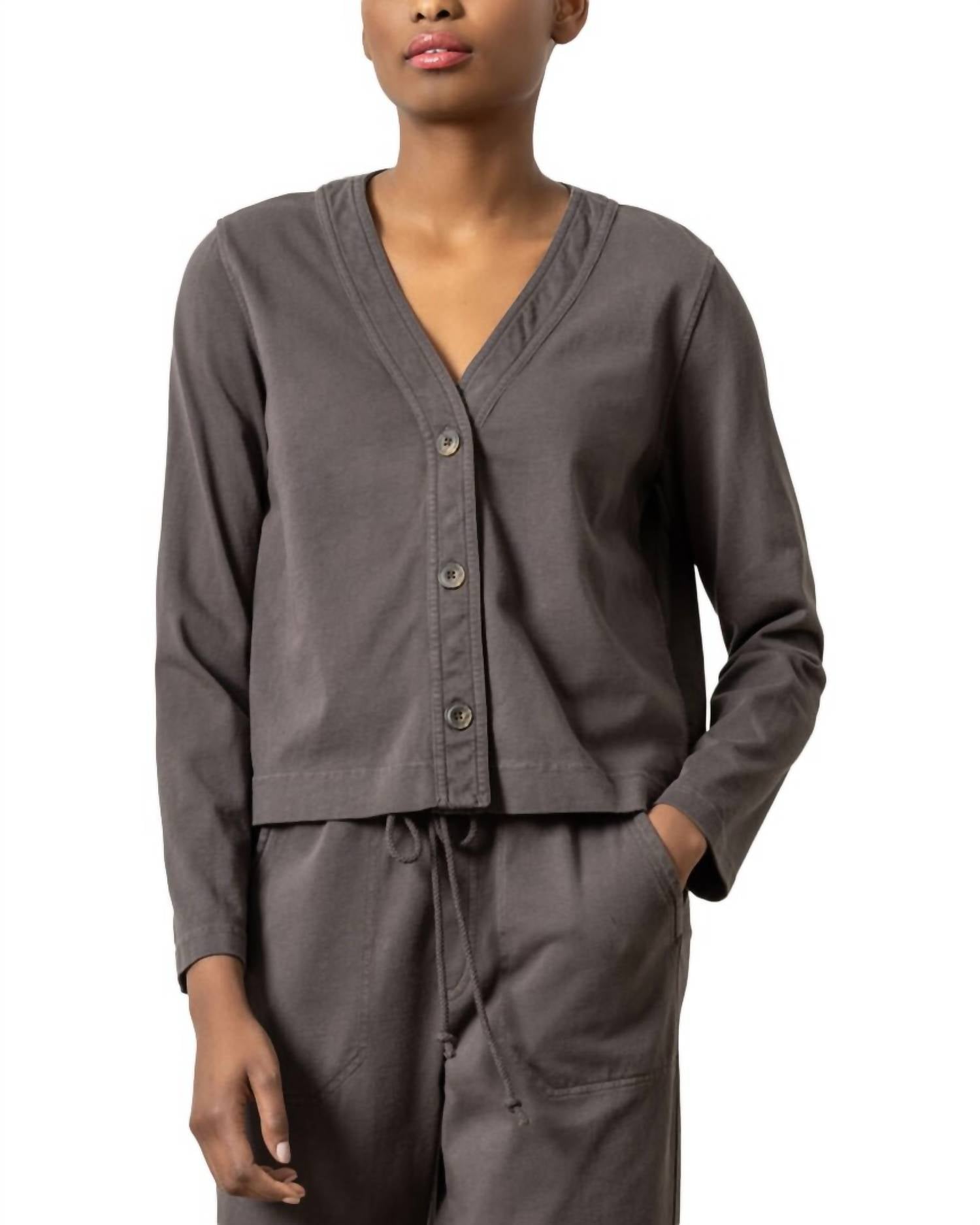 Lilla P - Mixed Media Cardigan