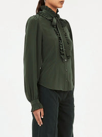 Ulla Johnson - Catroux Silk Long Sleeve Button Front Blouse