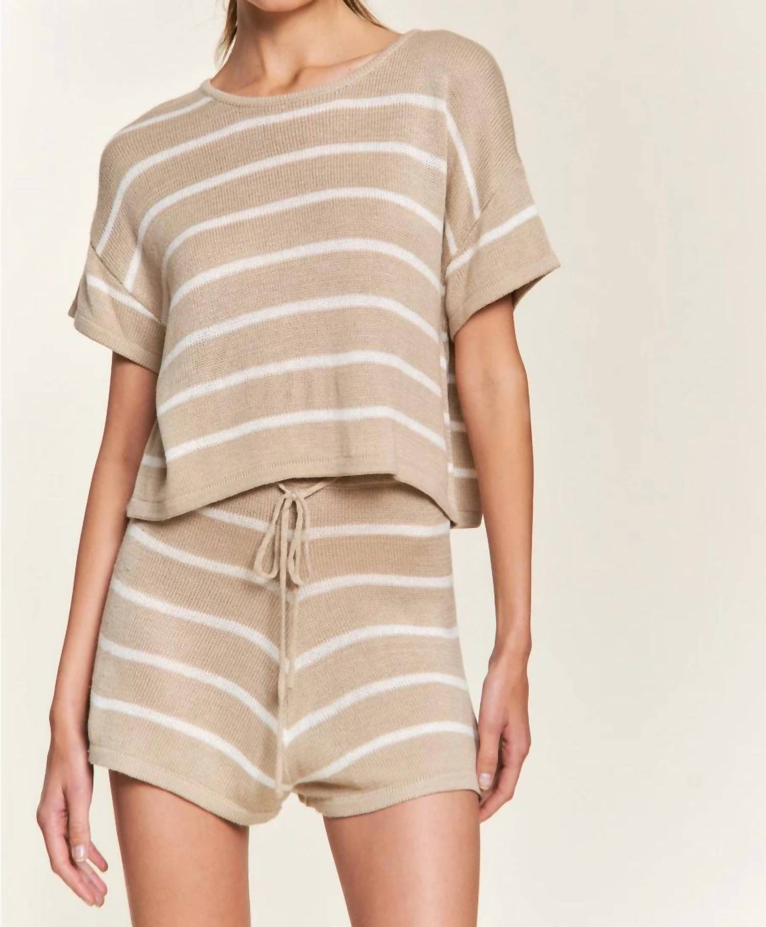 143 Story - Elsie Cropped Knit Tee