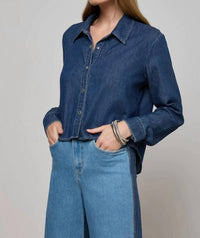 L'Agence - Annette Chambray Button Down Shirt