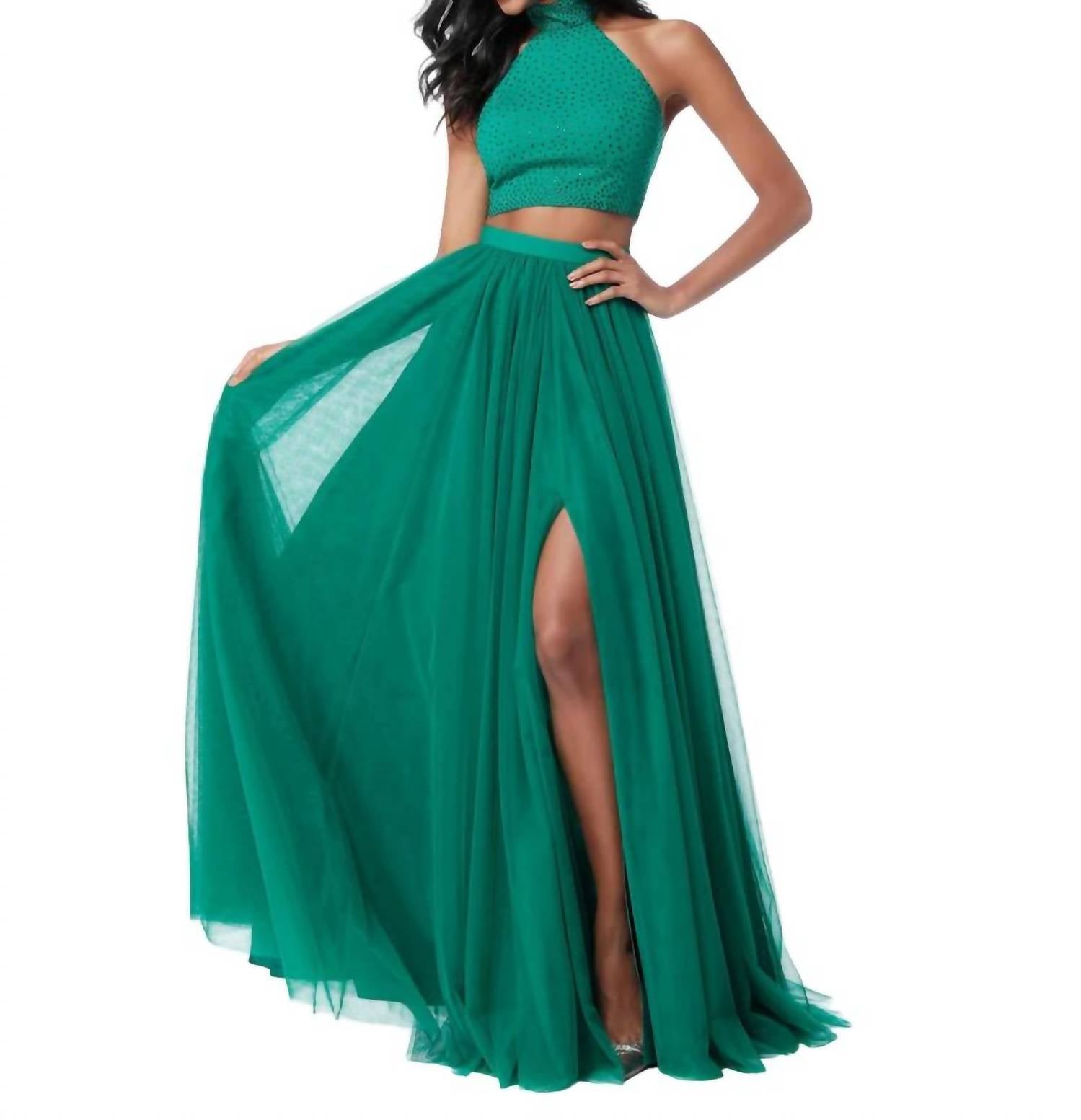 Sherri Hill - Two-Piece Beaded Prom Dress