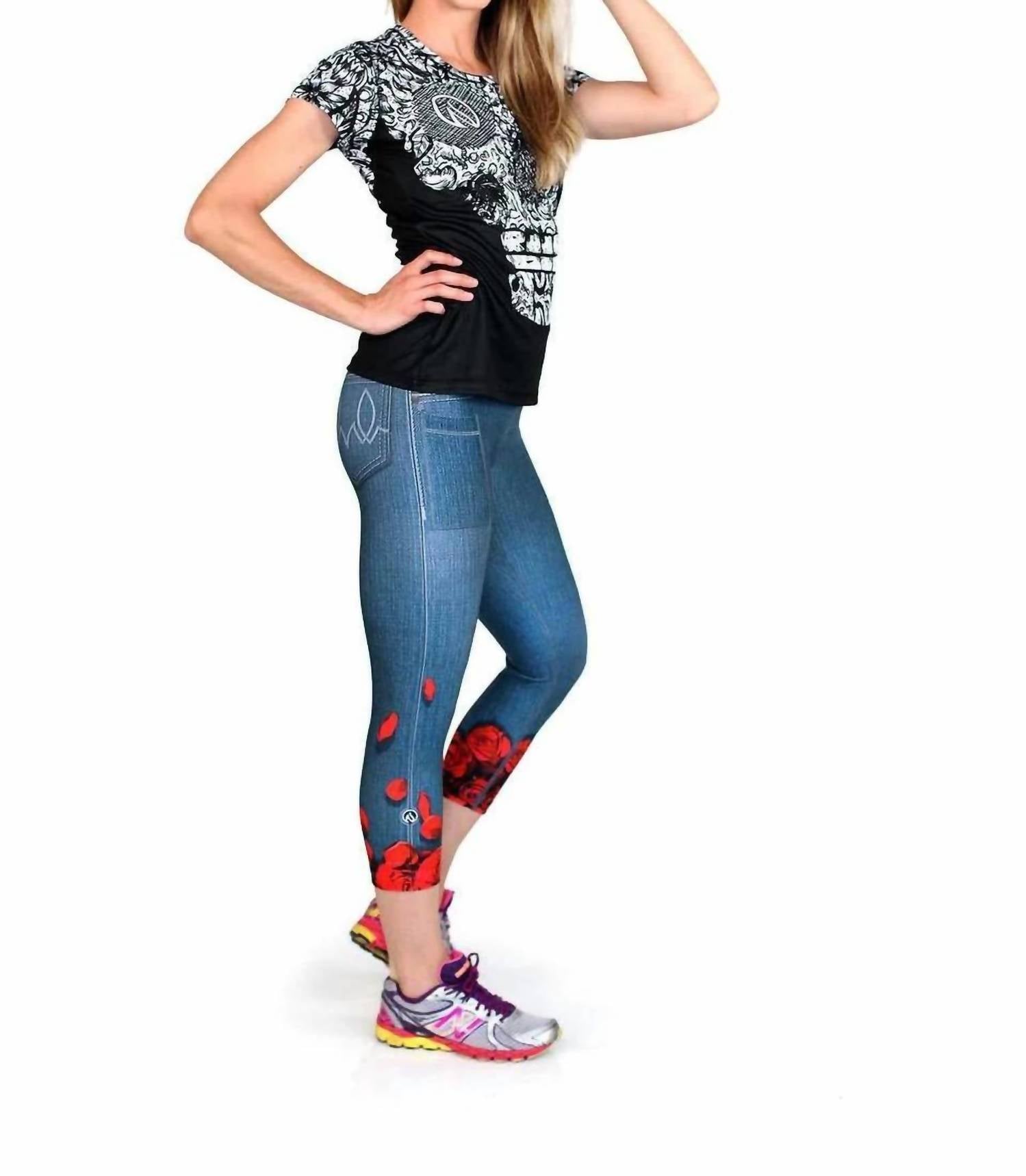 Inknburn - Women's Skull And Rose Tech Shirt