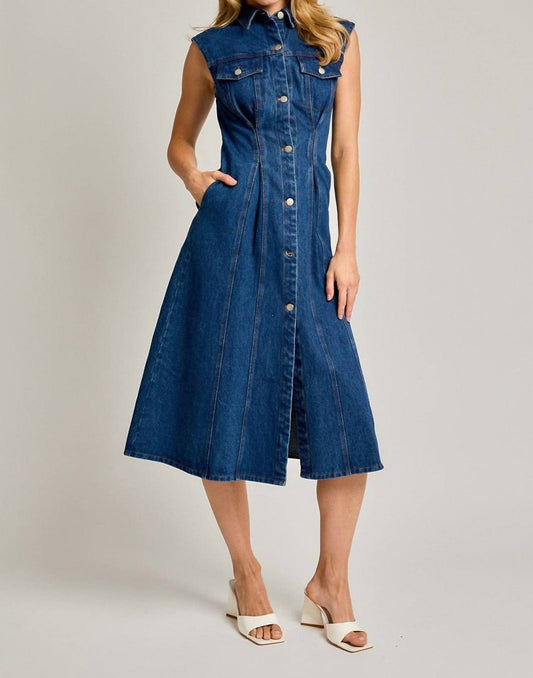 Le Lis - Ky Denim Sleeveless Midi Dress