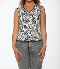 Orchid Bloom - Sleeveless Floral Top