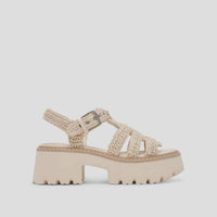 Dolce Vita Women's Latice Platform Sandals in oatmeal knit - women's sandal