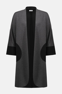 Joseph Ribkoff Scuba Jersey Straight Cover-up Coat in black - women's jacket - view 5