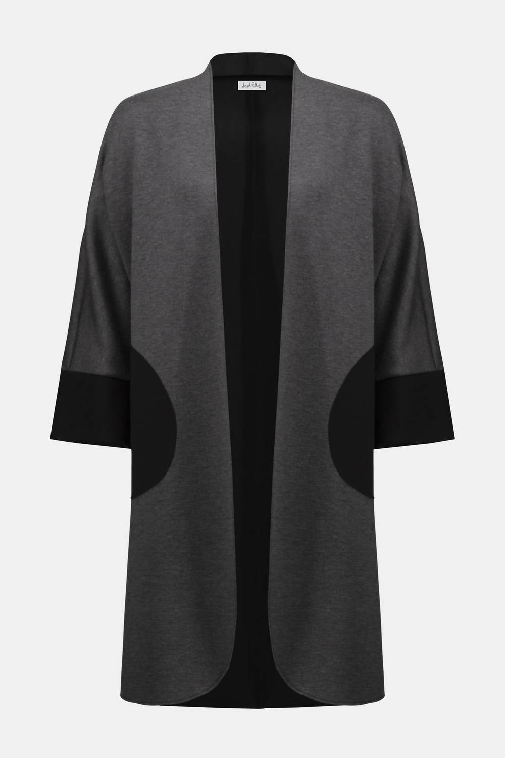 Joseph Ribkoff Scuba Jersey Straight Cover-up Coat in black - women's jacket - view 5