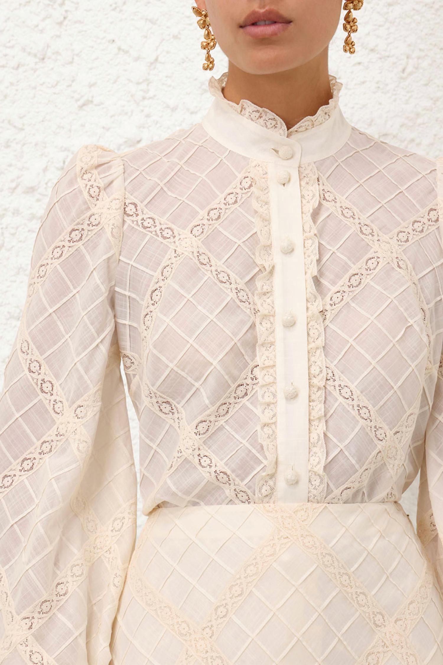 Zimmermann - Tallow Lace Trim Shirt