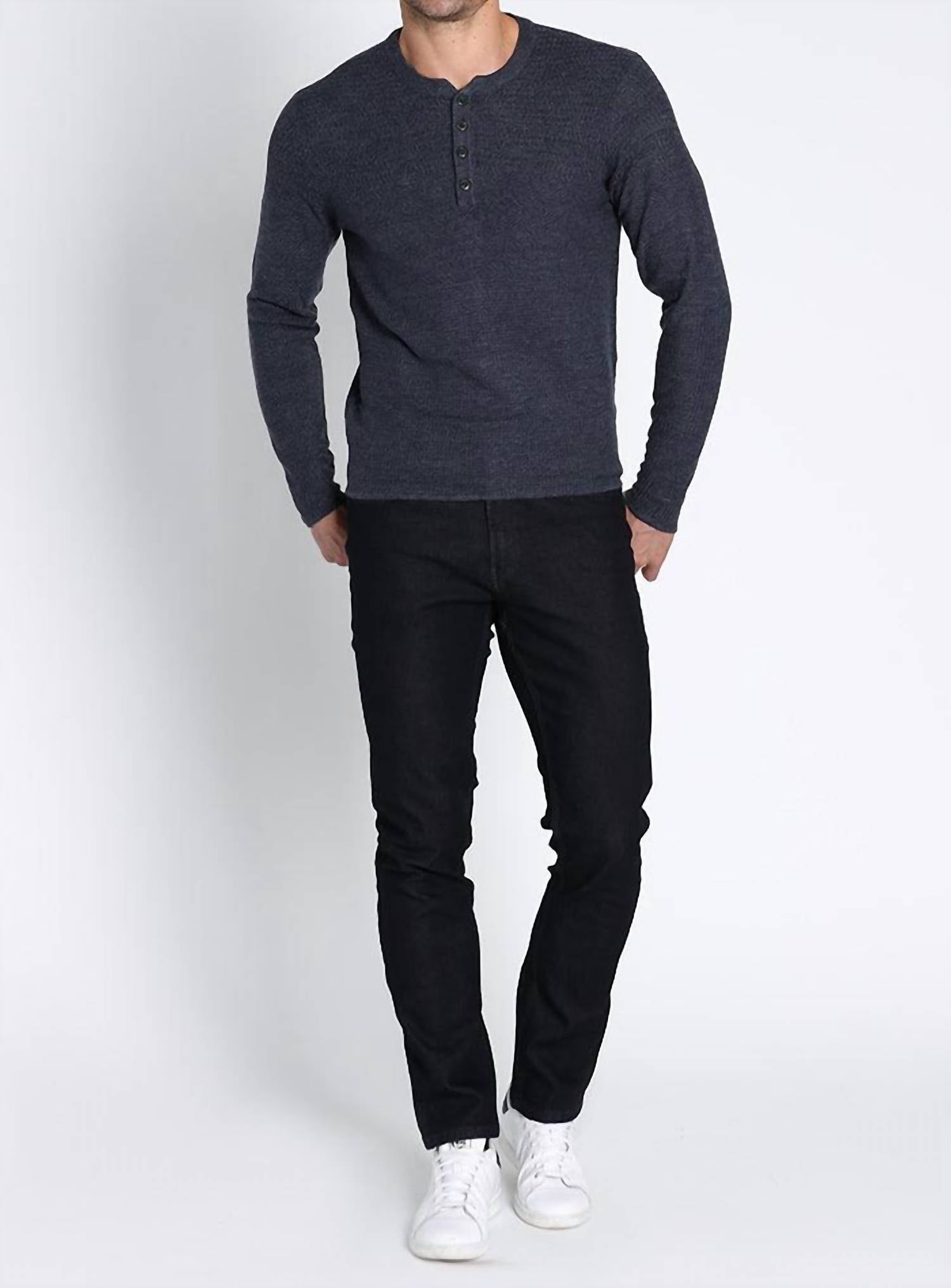 Jachs New York - Mixed Stitch Waffle Sweater Henley