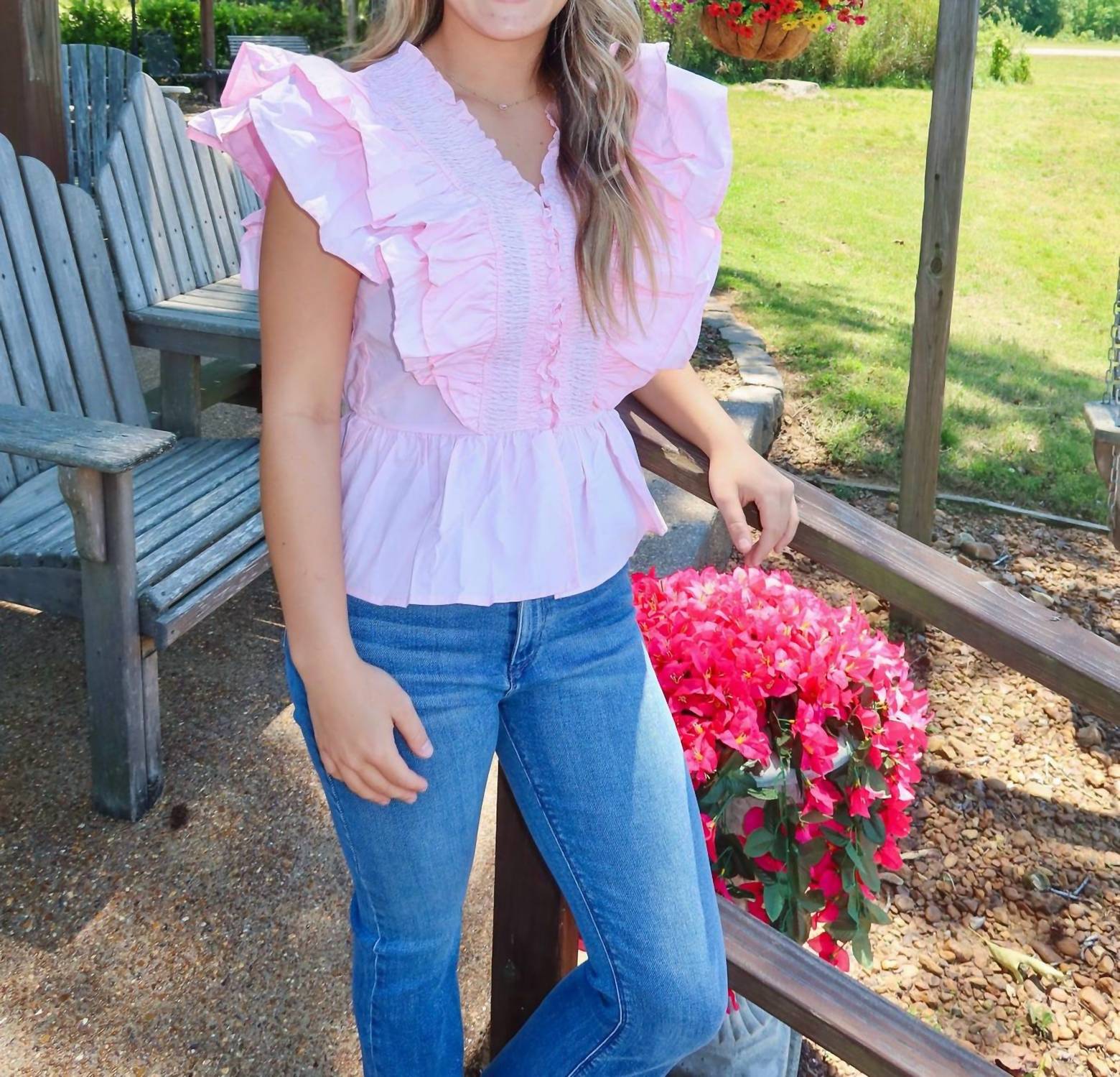 Bucketlist - Blushing Ruffle Blouse