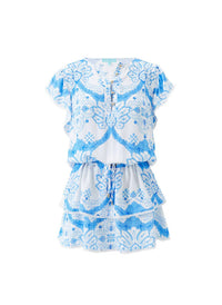 Melissa Odabash Lenni Relaxed Mini Dress in florian - women's dress - view 5