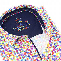 Eight X - Men's Colorful Bloom Button Down Shirt