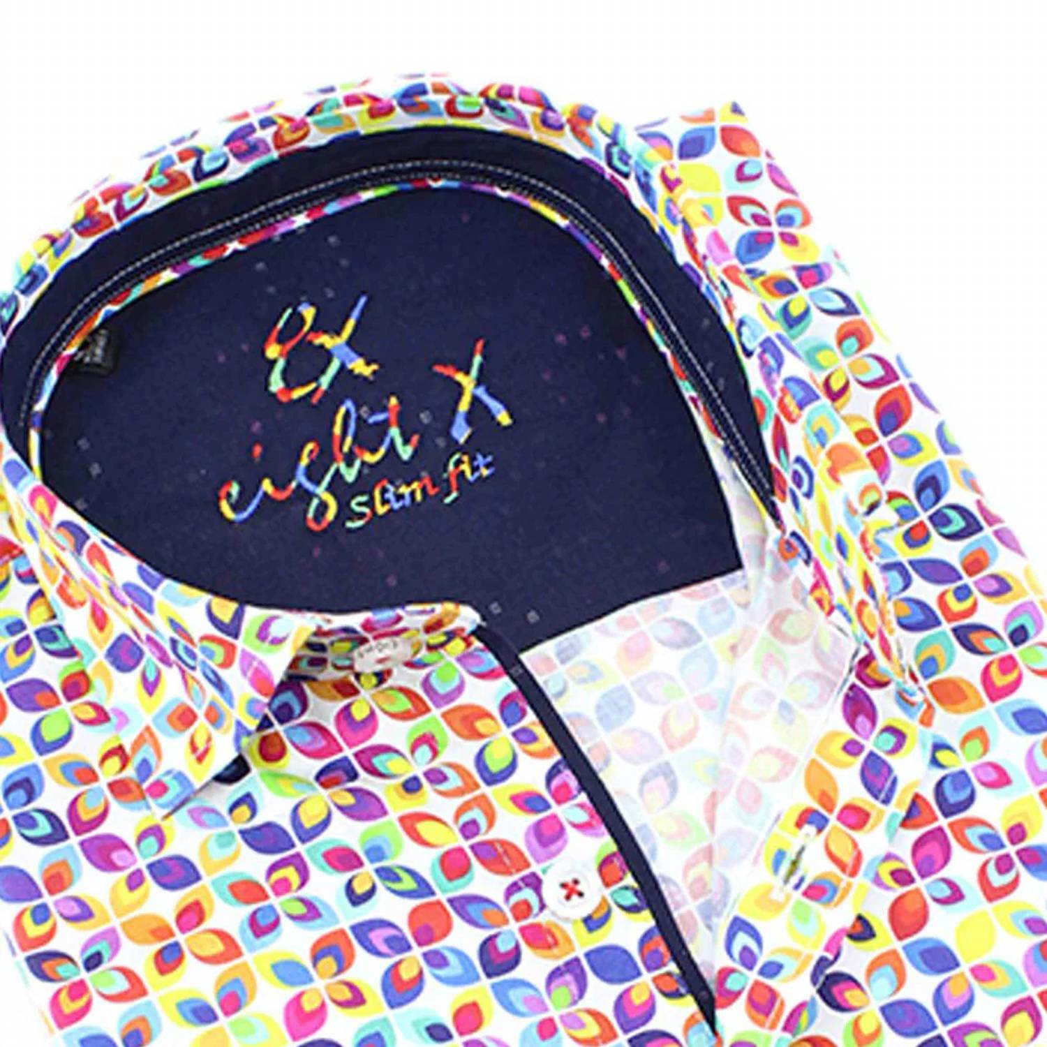 Eight X - Men's Colorful Bloom Button Down Shirt