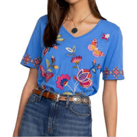 Johnny Was - Gracey Trapunto V-Neck T-Shirt