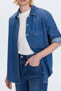 PISTOLA Jamie Essential Denim Shirt in agenda - women's shirt - view 4