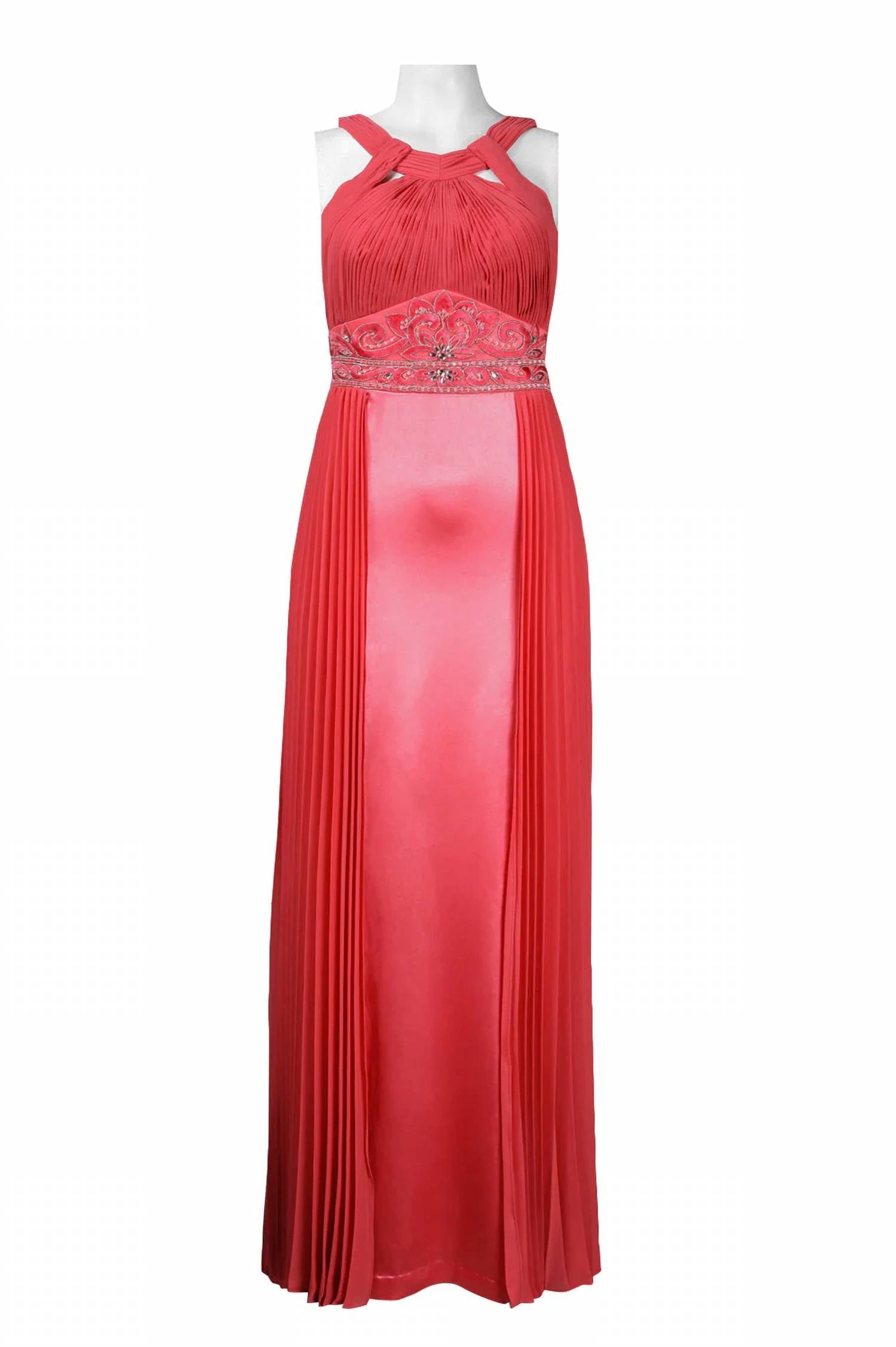 Sue Wong - Beaded Waist Accordion Dress