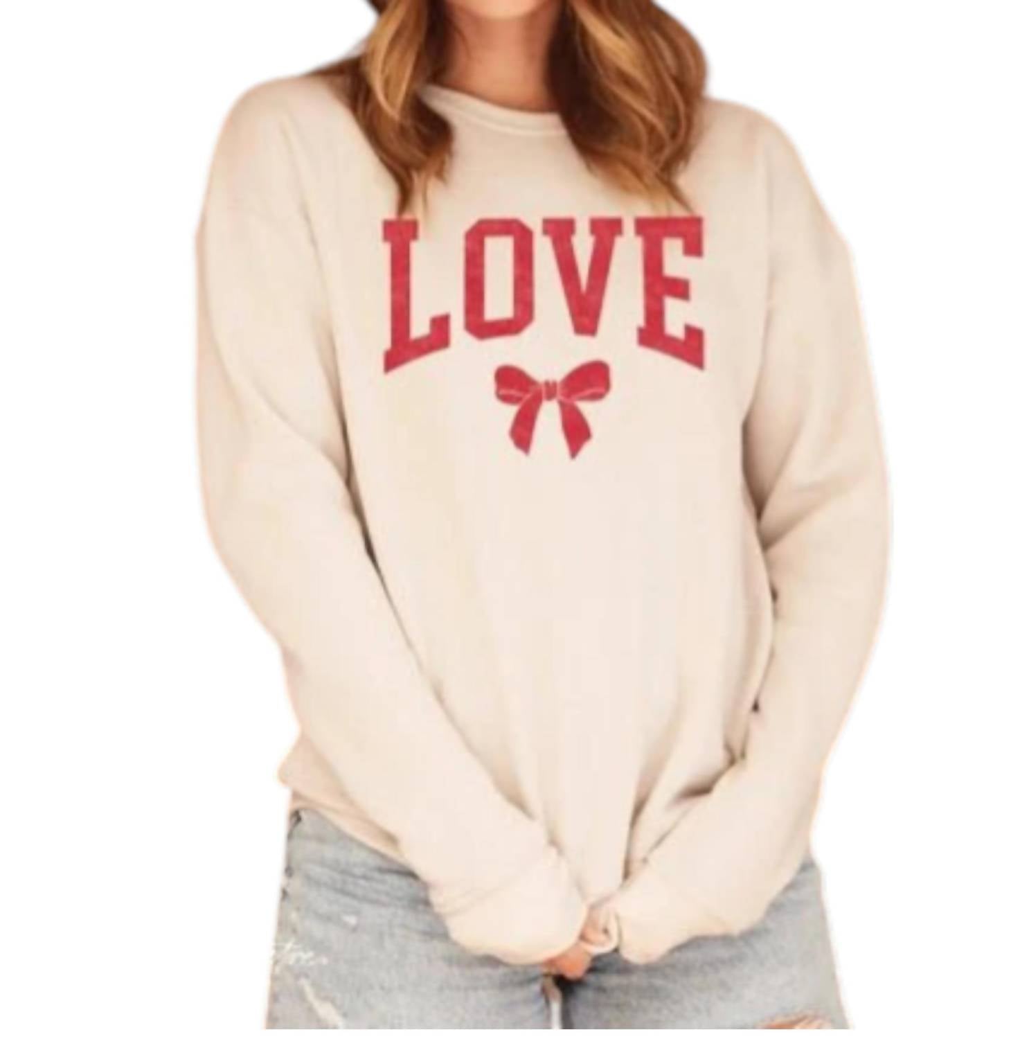 Oat Collective - Love Bow Graphic Sweatshirt