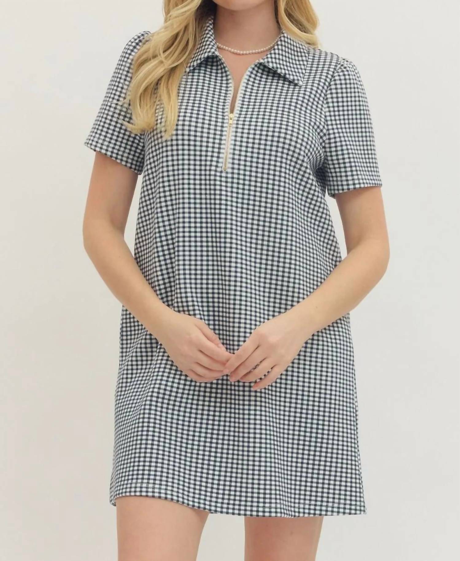 Entro - Colette Checkered Dress