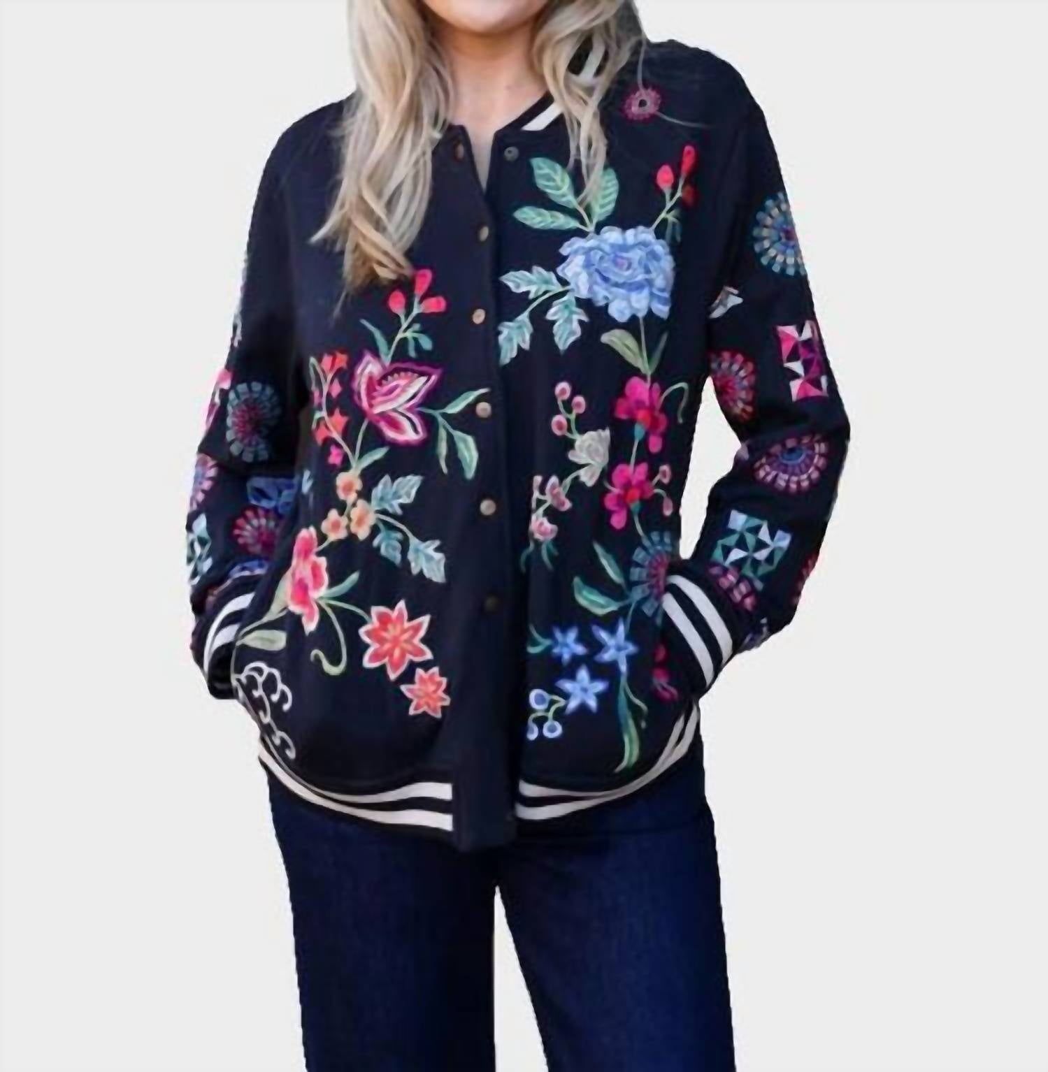 Johnny Was - FRENCH TERRY BOMBER JACKET NIKKOLA