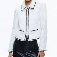 Alice + Olivia - Kidman Pearl Collar Boxy Jacket