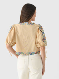 Sea - Melinda Embroidery Short Sleeve Top