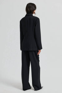 Second Female Women's Fique Trousers in black - women's pants - detail view
