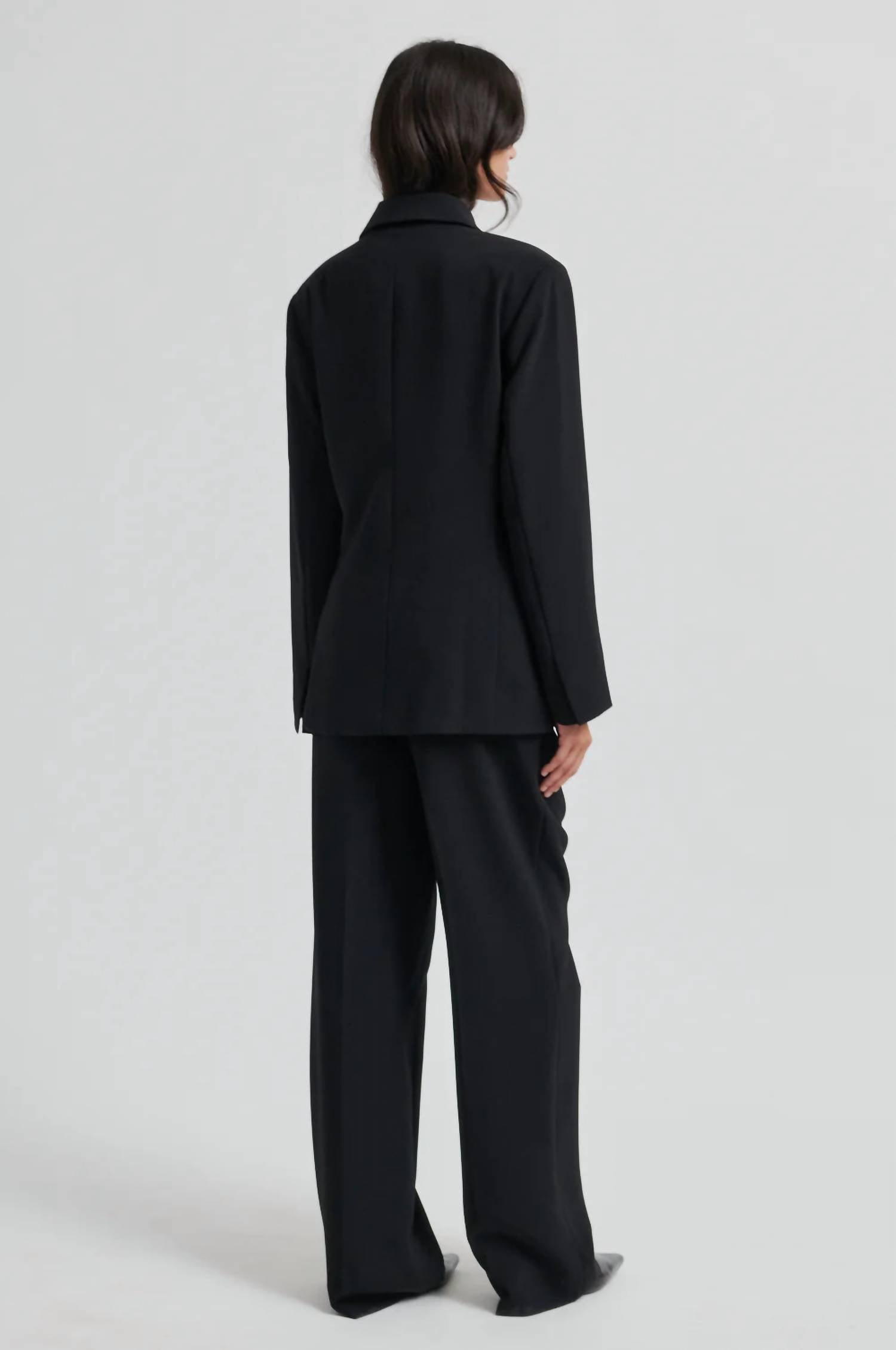 Second Female Women's Fique Trousers in black - women's pants - detail view